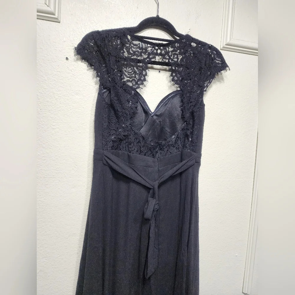 Lulus Momentous Moments Black Lace Backless Maxi Dress XL Wedding Party Guest - Picture 10 of 11